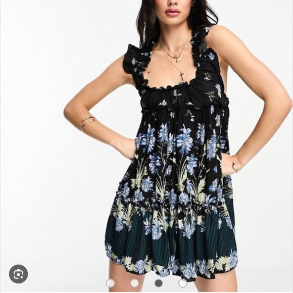 Intimately Free People Bali Wild Daisy Mini Slip Dress Bohemian Wispy Boho Sz S - Picture 1 of 9